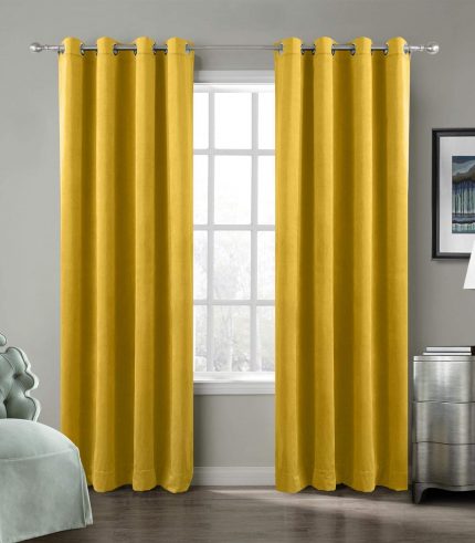 Velvet Curtain yellow-min