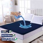 mattress cover waterproof ( blue )