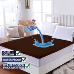 mattress cover waterproof ( brown )