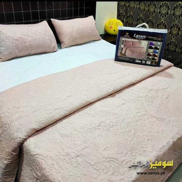 diamond bedspread beige