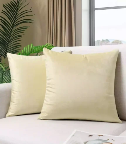 Velvet Cushion Covers Beige