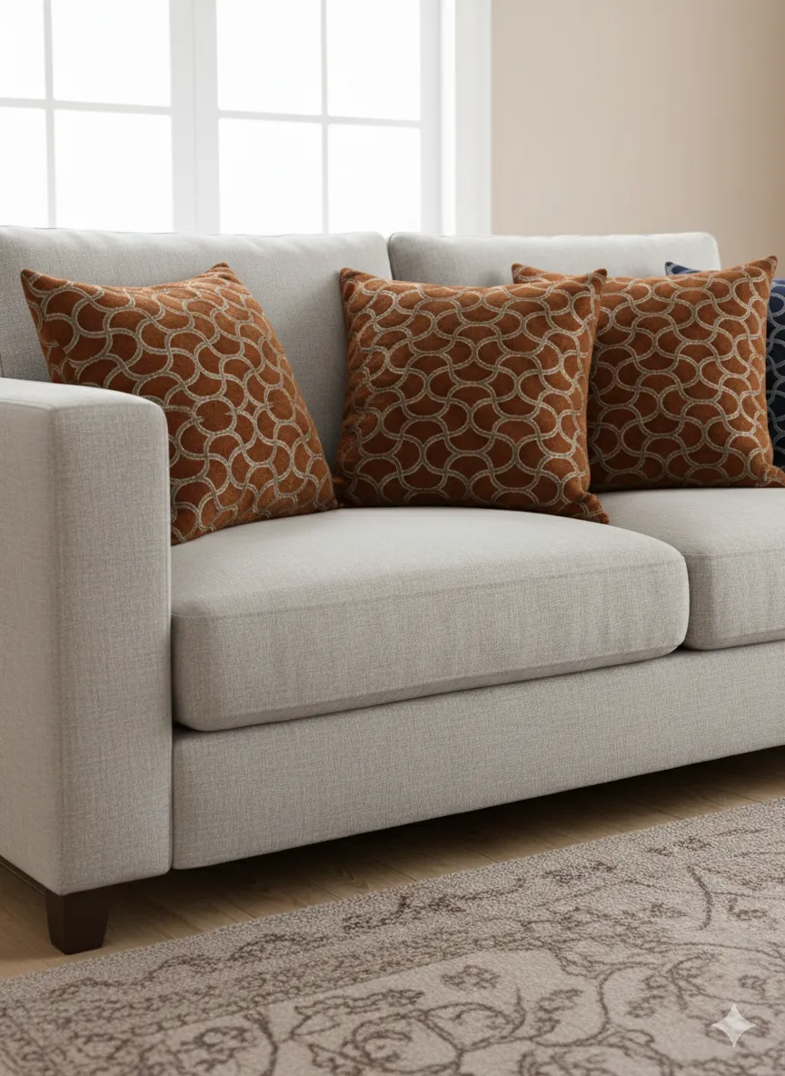 Luxury  jacquard velvet cushion cover brown Luxury  jacquard velvet cushion cover brown