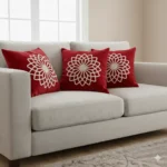 Teal Geometric Velvet Pillow