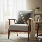 Luxe Gold-Striped Decorative Cushion