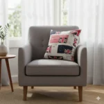 Vintage UK/US Flag Print Pillow - Image 2