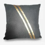 Luxe Gold-Striped Decorative Cushion
