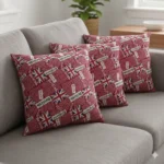 Red and White British Style Text Decorative Cushion - Image 2