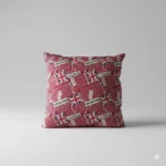 Red and White British Style Text Decorative Cushion