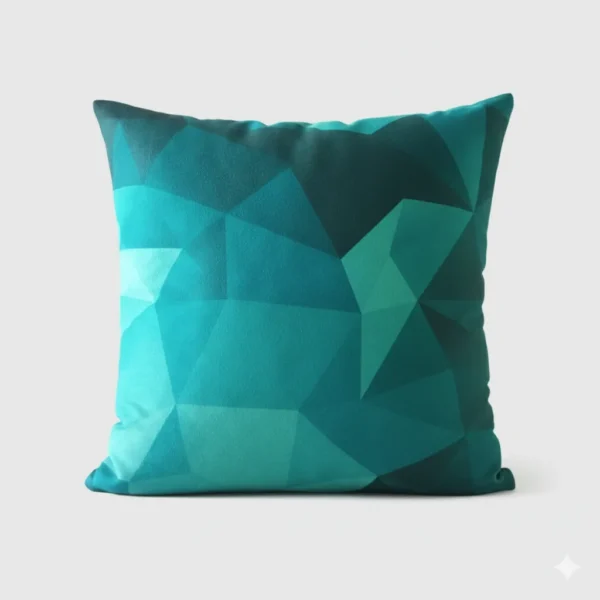 Modern Prism Polygon Pattern Pillow