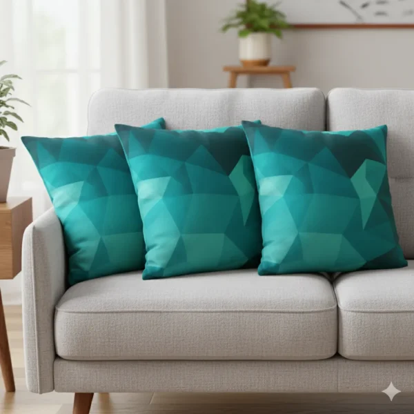 Modern Prism Polygon Pattern Pillow