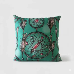 Feathered Dream Catcher Art Decorative Pillow