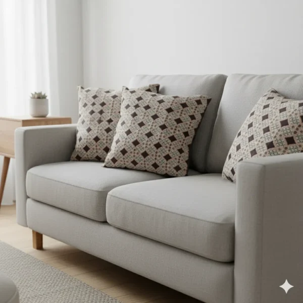 Luxury Jacquard Velvet Cushion Cover – Patterned Design