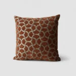 Luxury  jacquard velvet cushion cover brown