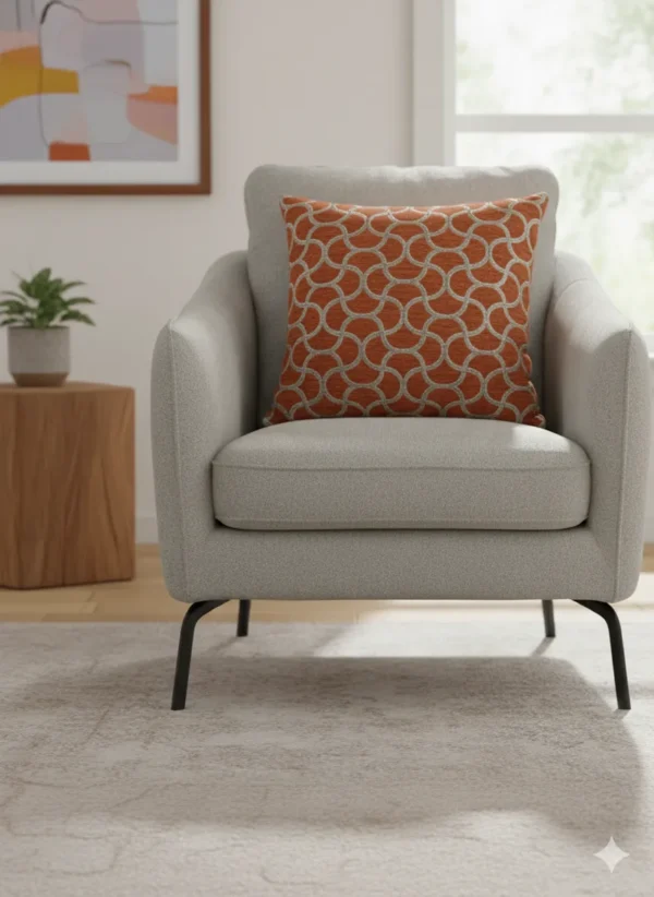 Luxury  jacquard velvet cushion cover brown - Image 2