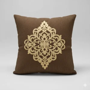velvet whit motif cushion covers