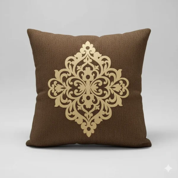 velvet whit motif cushion covers