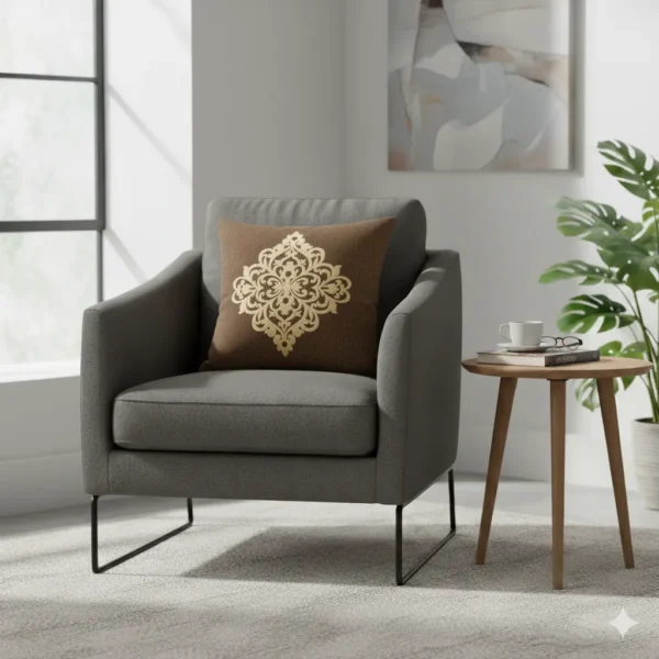 velvet whit motif cushion covers - Image 2