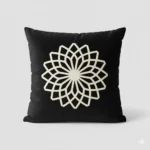 Teal Geometric Velvet Pillow