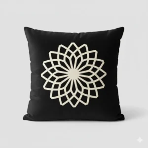 Teal Geometric Velvet Pillow