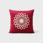 Teal Geometric Velvet Pillow