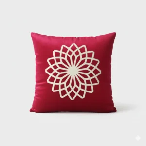 Teal Geometric Velvet Pillow