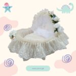 Baby basket cot off white