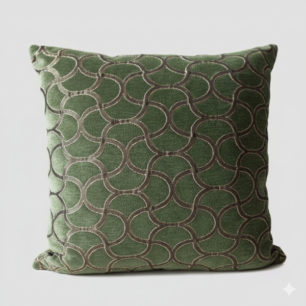 Luxury Jacquard Velvet Cushion Cover – Patterned Design