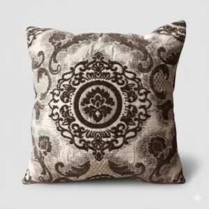 Luxury Jacquard Velvet Cushion Cover – Patterned Design