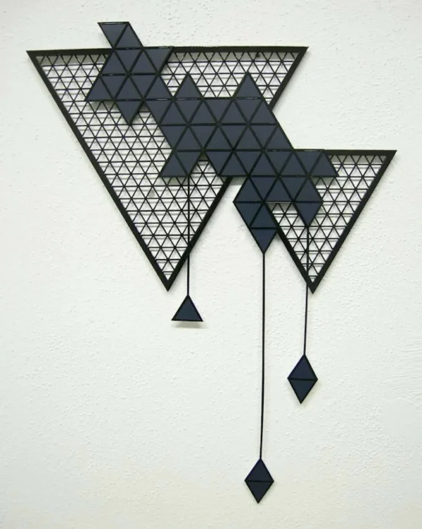 Geometric Harmony: Modern Triangular Wall Art Decor - Image 1