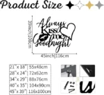 Always Kiss Me Goodnight Metal Wall Art | Love Sign - Image 5