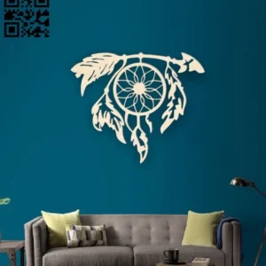 Native American Dream Catcher wooden wall Art