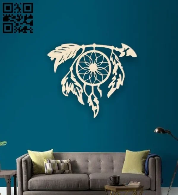 Native American Dream Catcher wooden wall Art