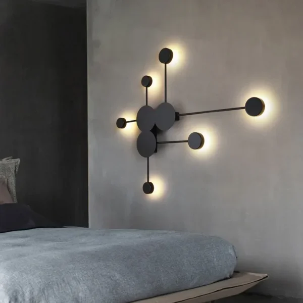 Modern LED wall sconce lighting for living room, hallway decoration, clock background lamp, home interior decoration lighting fixture - Image 9