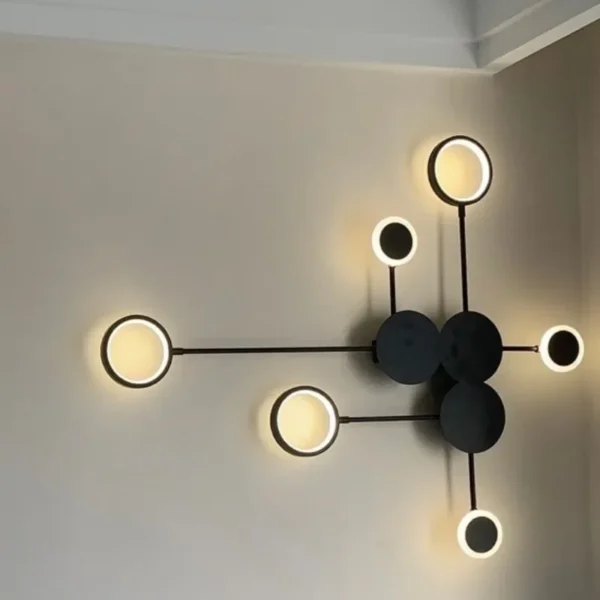 Modern LED wall sconce lighting for living room, hallway decoration, clock background lamp, home interior decoration lighting fixture - Image 5