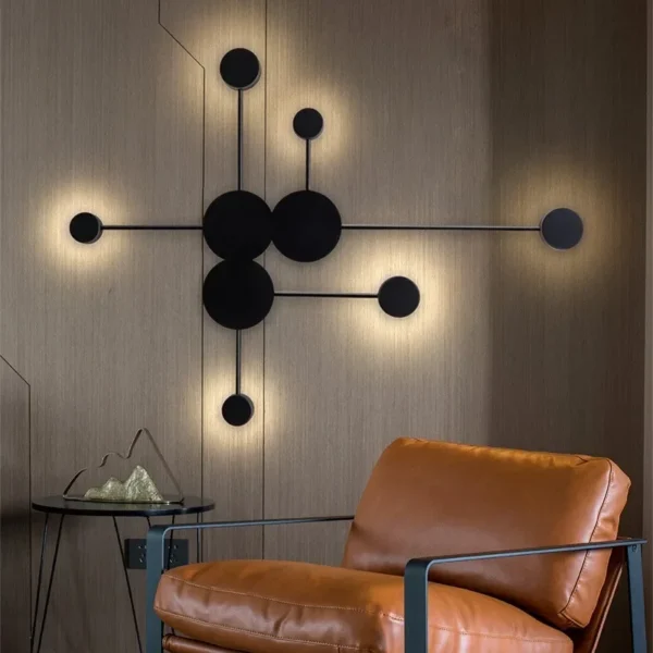 Modern LED wall sconce lighting for living room, hallway decoration, clock background lamp, home interior decoration lighting fixture - Image 8