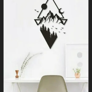 Wooden picture Triangular mountains Wall Art
