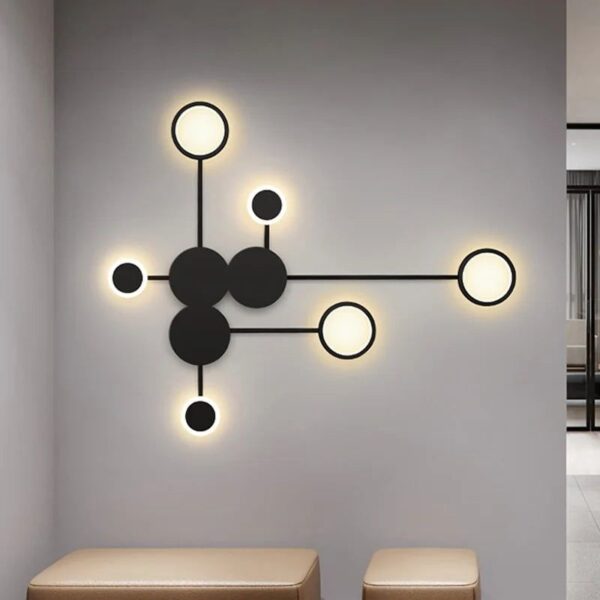 Modern LED wall sconce lighting for living room, hallway decoration, clock background lamp, home interior decoration lighting fixture - Image 1