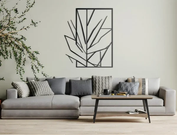 Window shaped branches wall decor - Rustic design with dried tree branches pattern on rectangular Wooden panel - Home decor gift - Wall art - Image 6