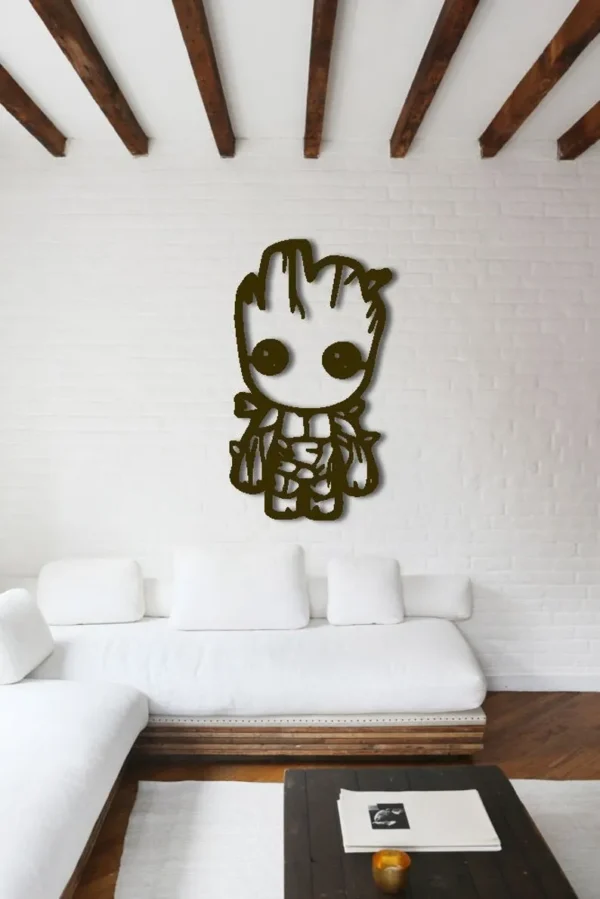 Baby Groot wall  art decor Wooden wall hanging - Image 2