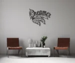 Dreamer Feather Wooden Wall Art - Image 2