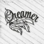 Dreamer Feather Wooden Wall Art