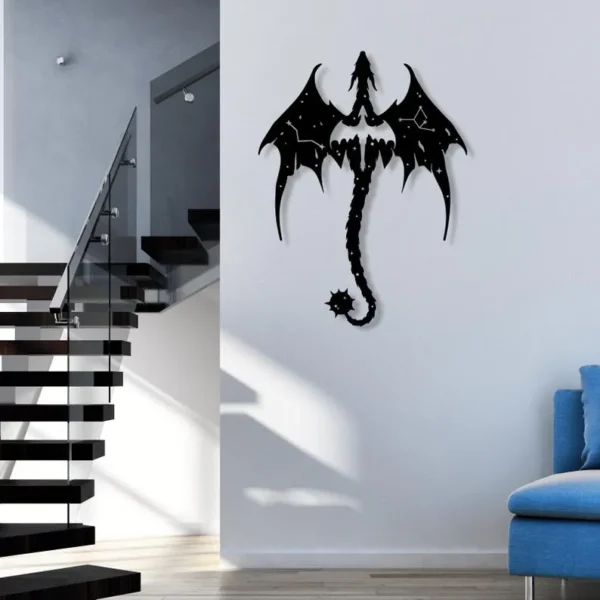 Dragon Wooden Wall Art, Wooden Fantasy Wall Decor,  Mythical Dragon, Legendary Dragon Art - Image 4