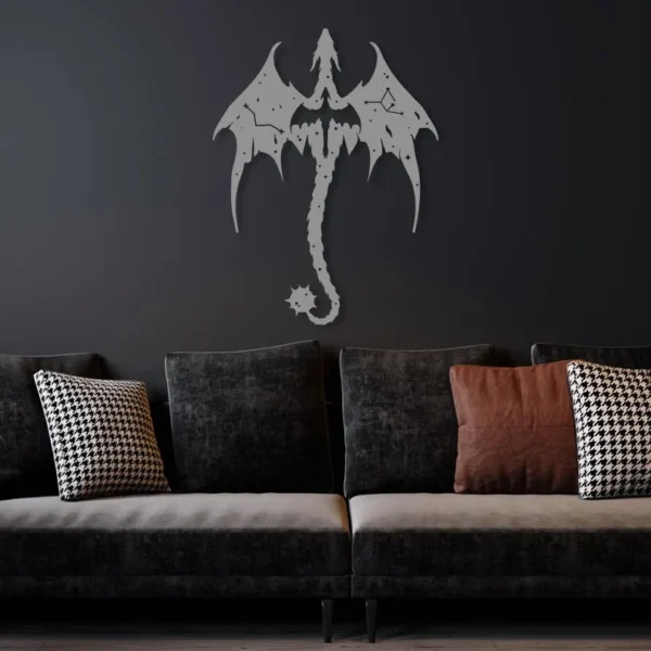 Dragon Wooden Wall Art, Wooden Fantasy Wall Decor,  Mythical Dragon, Legendary Dragon Art - Image 3