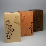 Wooden Hanging Lamp w/ floral design - Image 3