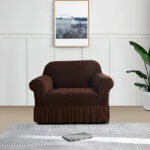Zebra Velvet Sofa Covers ( Dark Brown ) - Image 3