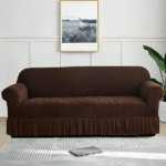 Zebra Velvet Sofa Covers ( Dark Brown )