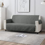 Ultrasonic Quilted Sofa Cover Grey