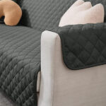 Ultrasonic Quilted Sofa Cover Grey - Image 3
