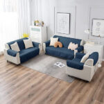 Ultrasonic Quilted Sofa Cover Navy Blue - Image 2