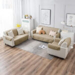 Ultrasonic Quilted Sofa Cover Beige - Image 2